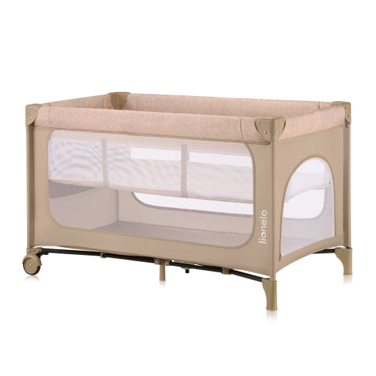 Lionelo Jasmin Easy Fold Beige Sand — Lit bébé 2en1