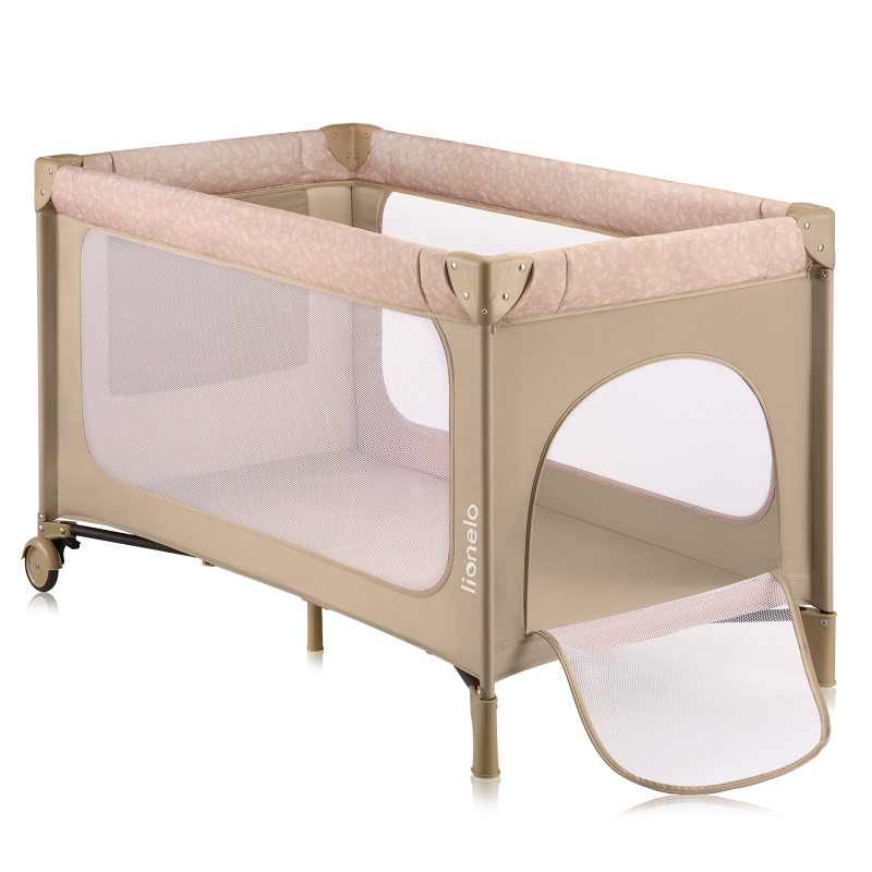 Lionelo Jasmin Easy Fold Beige Sand — Lit bébé 2en1