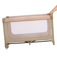 Lionelo Jasmin Easy Fold Beige Sand — Lit bébé 2en1