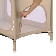 Lionelo Jasmin Easy Fold Beige Sand — Lit bébé 2en1