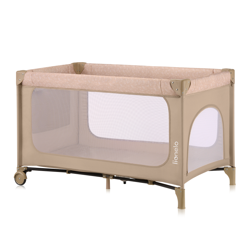 Lionelo Jasmin Easy Fold Beige Sand — Lit bébé 2en1