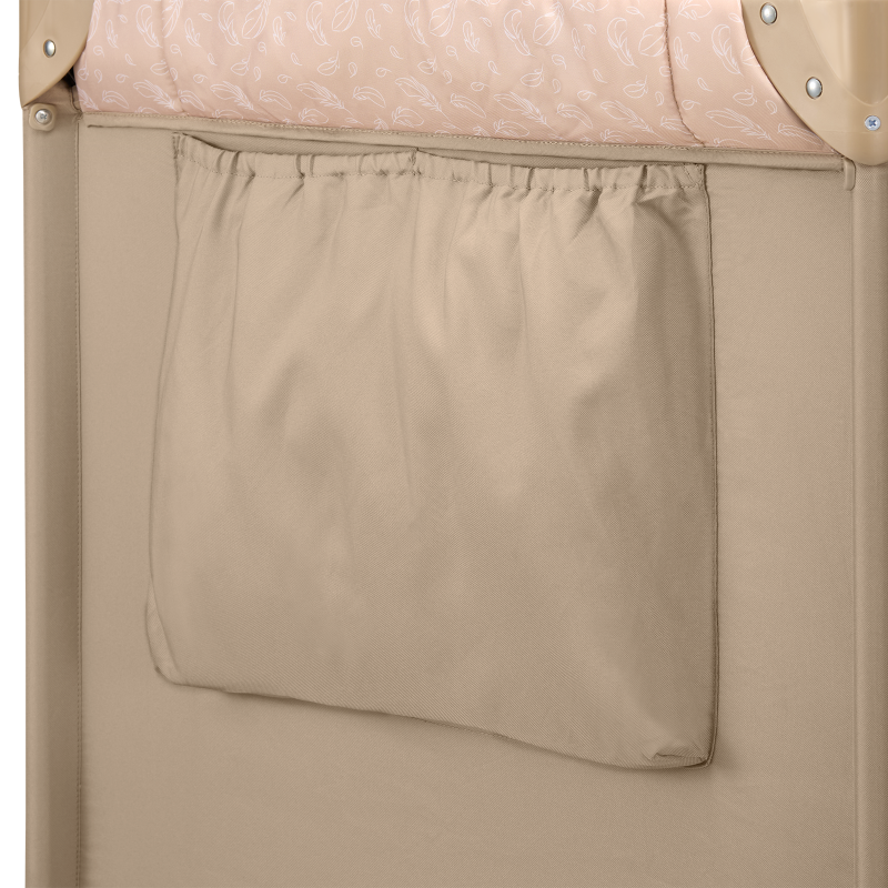 Lionelo Jasmin Easy Fold Beige Sand — Lit bébé 2en1