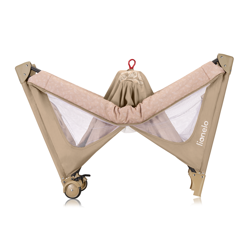 Lionelo Jasmin Easy Fold Beige Sand — Lit bébé 2en1