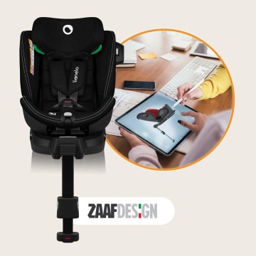 Lionelo ​​Harmony i-Size Black Carbon Bamboo — Siège-auto bébé