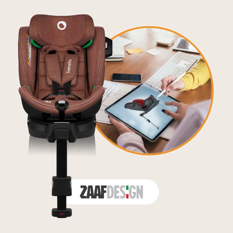 lionelo ​​Harmony i-Size Red Brick Bamboo — Siège-auto bébé