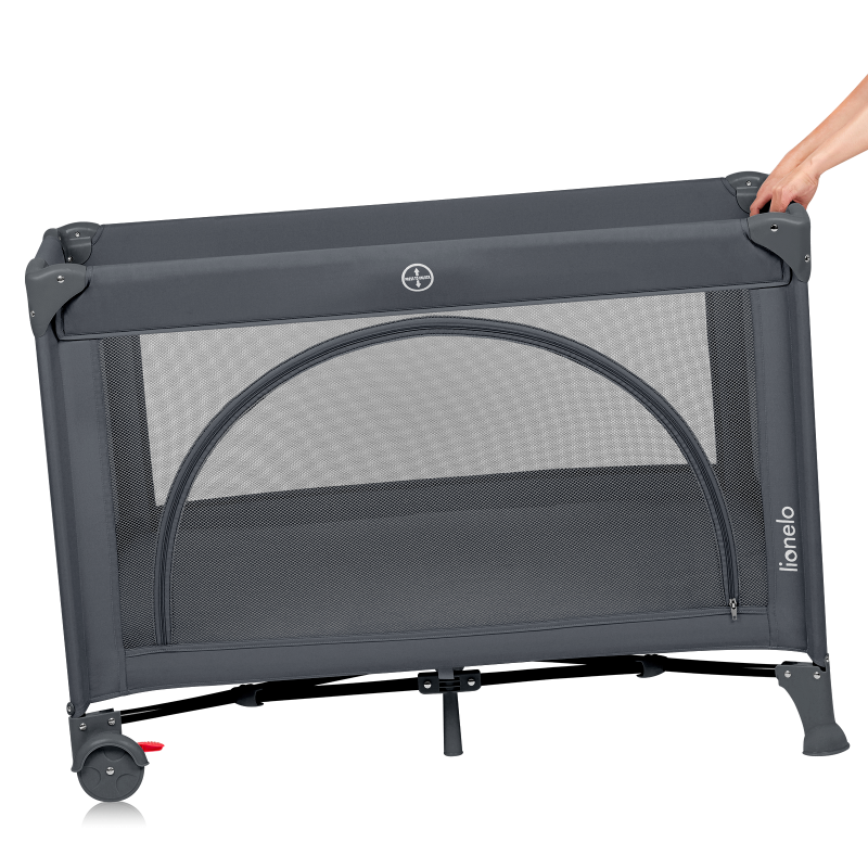 Lionelo Laura Grey Concrete — Lit de voyage compact