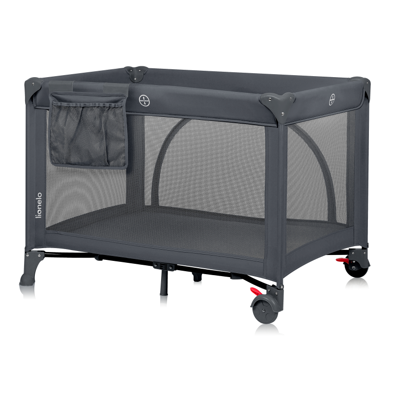 Lionelo Laura Grey Concrete — Lit de voyage compact