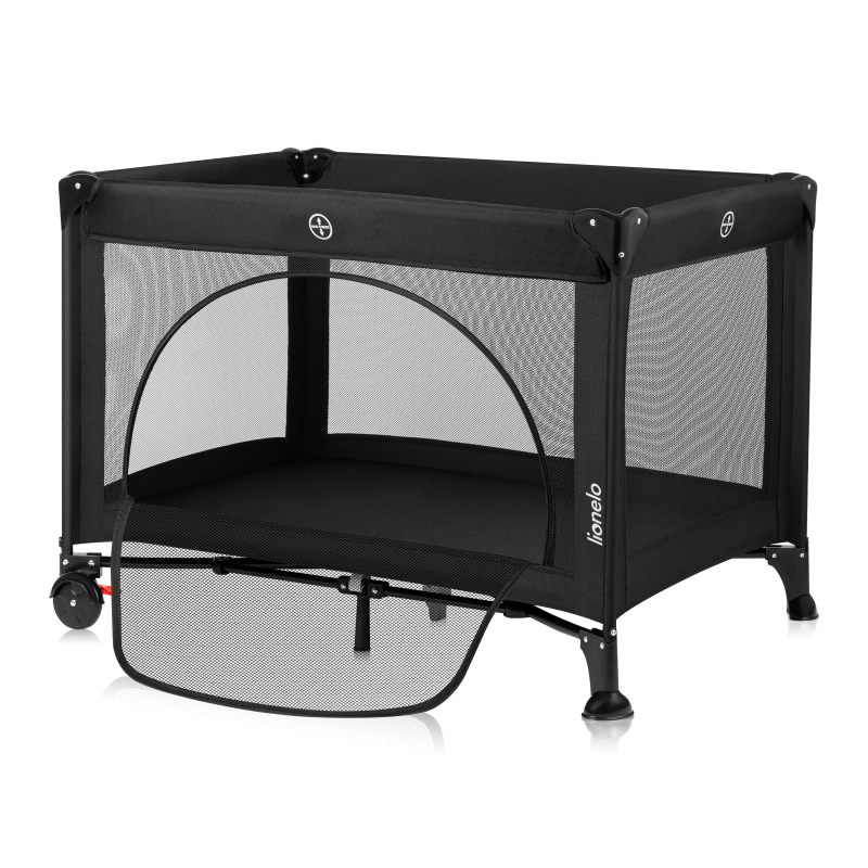 Lionelo Laura Black Carbon — Lit de voyage compact