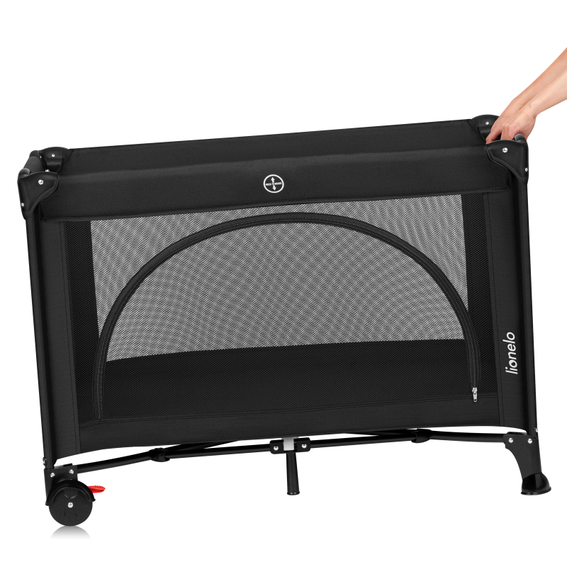 Lionelo Laura Black Carbon — Lit de voyage compact