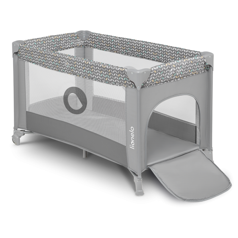Lionelo Stefi Grey Concrete Multicolor — Lit bébé 2en1