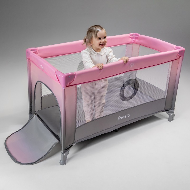 Lionelo Stefi Grey Concrete Multicolor — Lit bébé 2en1