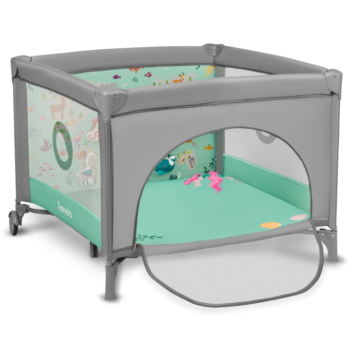 Lionelo Mille Grey Green — Parc pour bébé