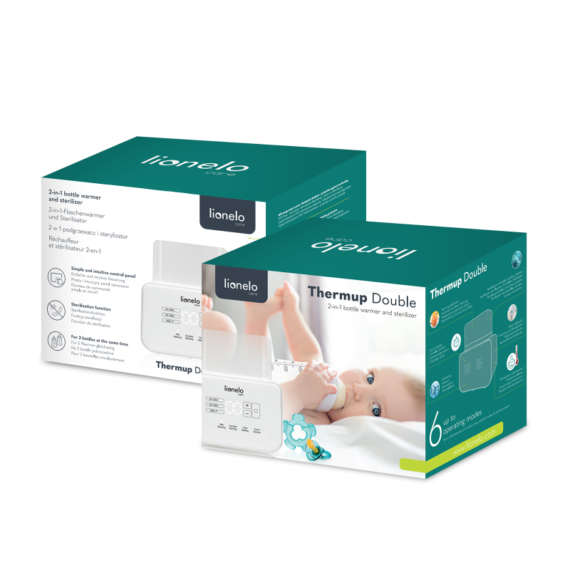 Lionelo Thermup Double White — Chauffe-biberon double 6en1