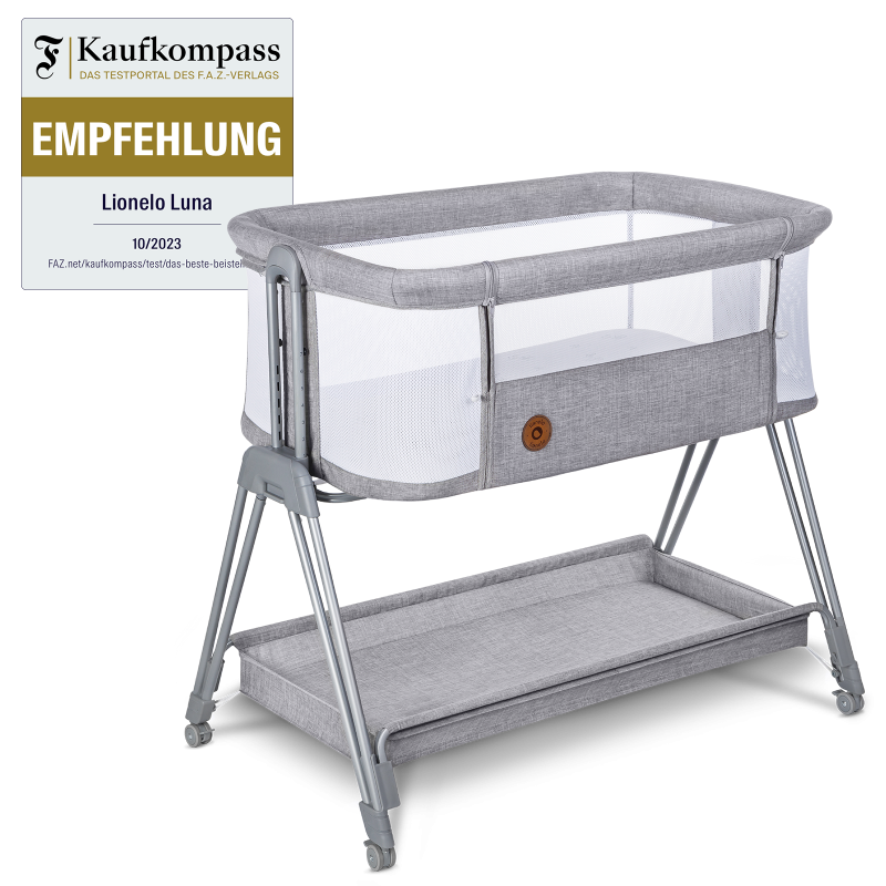 Lionelo Luna Grey Concrete — Lit bébé 2en1