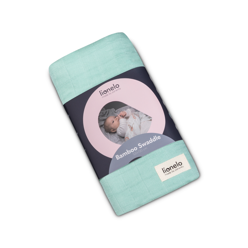 Lionelo Bamboo Swaddle Green Mint — Écharpe de portage