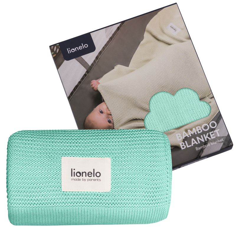 Lionelo Bamboo Blanket Green Mint — Couverture en bambou