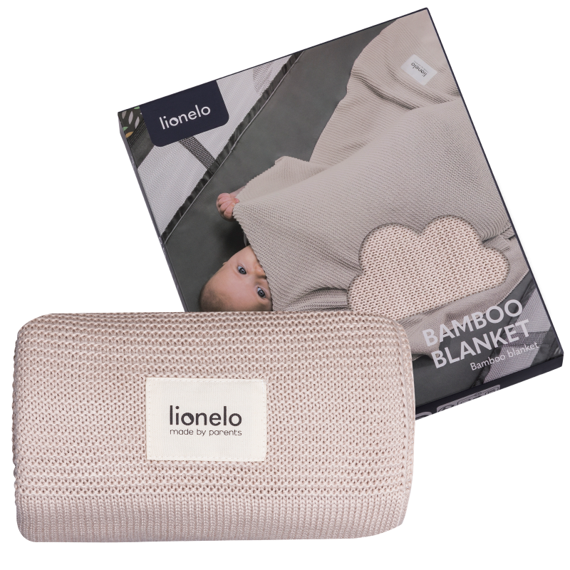 Lionelo Bamboo Blanket Beige Sand — Couverture en bambou