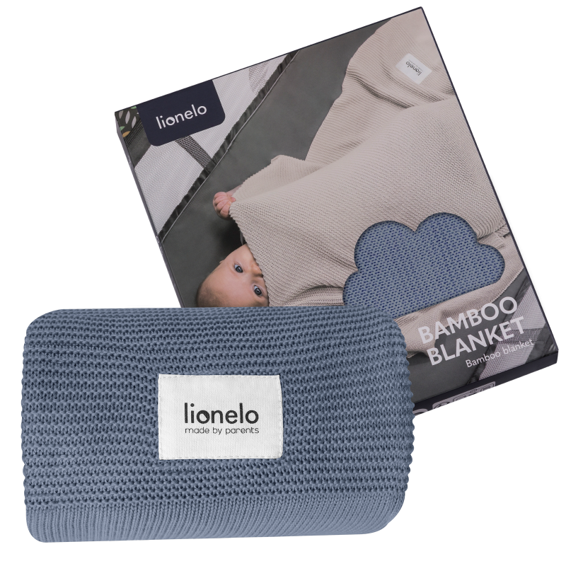 Lionelo Bamboo Blanket Blue — Couverture en bambou