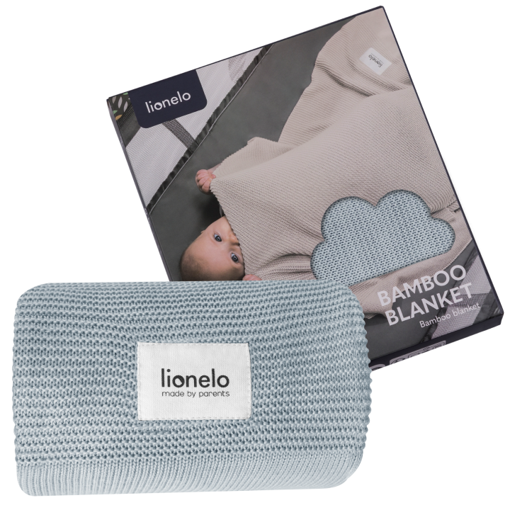Lionelo Bamboo Blanket Grey — Couverture en bambou