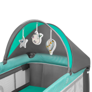 Lionelo Sven Plus Turquoise/Grey — Lit bébé 2en1