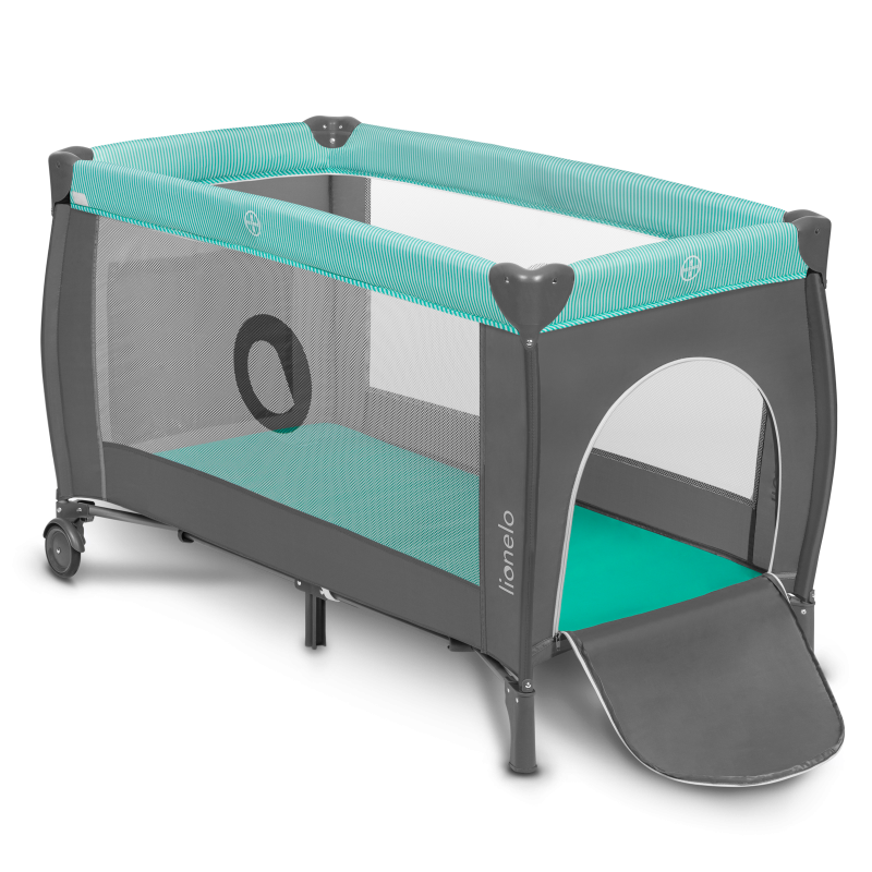 Lionelo Sven Plus Turquoise/Grey — Lit bébé 2en1