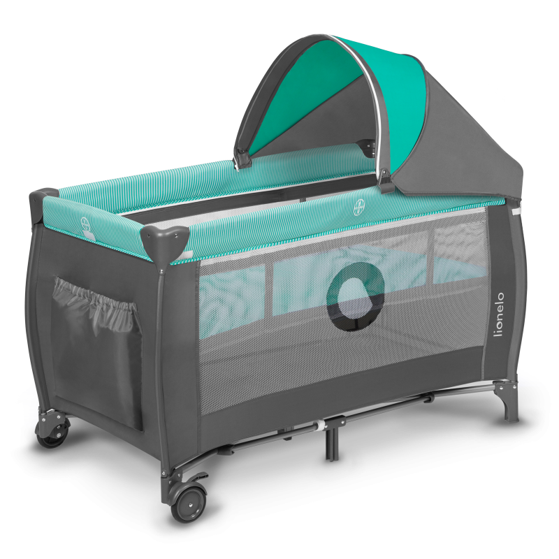 Lionelo Sven Plus Turquoise/Grey — Lit bébé 2en1