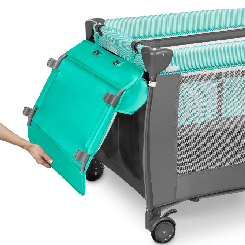 Lionelo Sven Plus Turquoise/Grey — Lit bébé 2en1