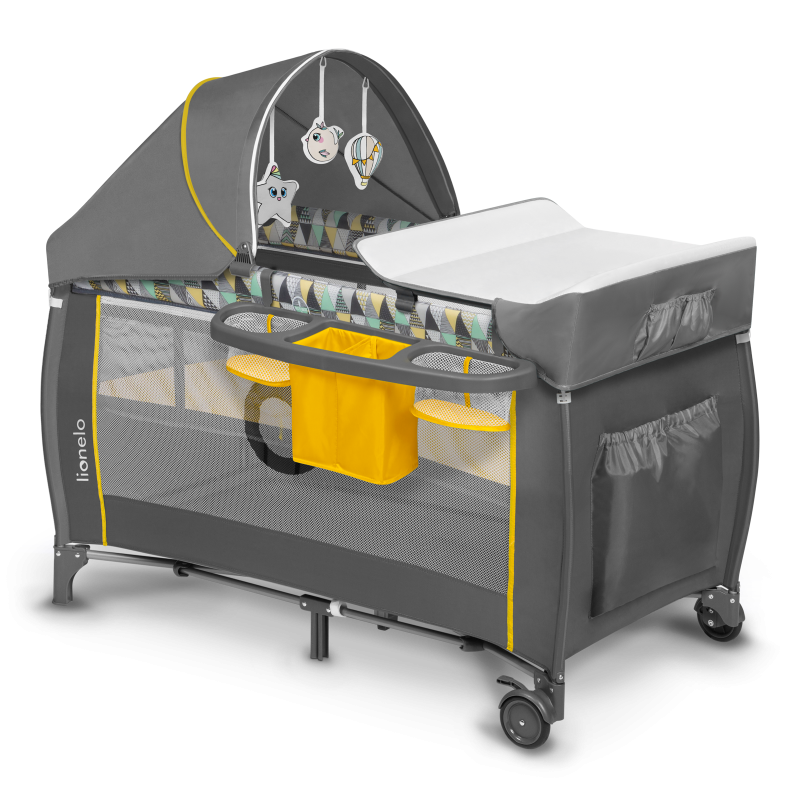 Lionelo Sven Plus Yellow Scandi — Lit bébé 2en1