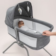 Lionelo Malin Grey Stone — Lit bébé avec fonction de berceau