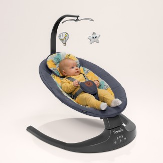 Lionelo Ralf Grey Concrete — Balancelle-transat pour bébé