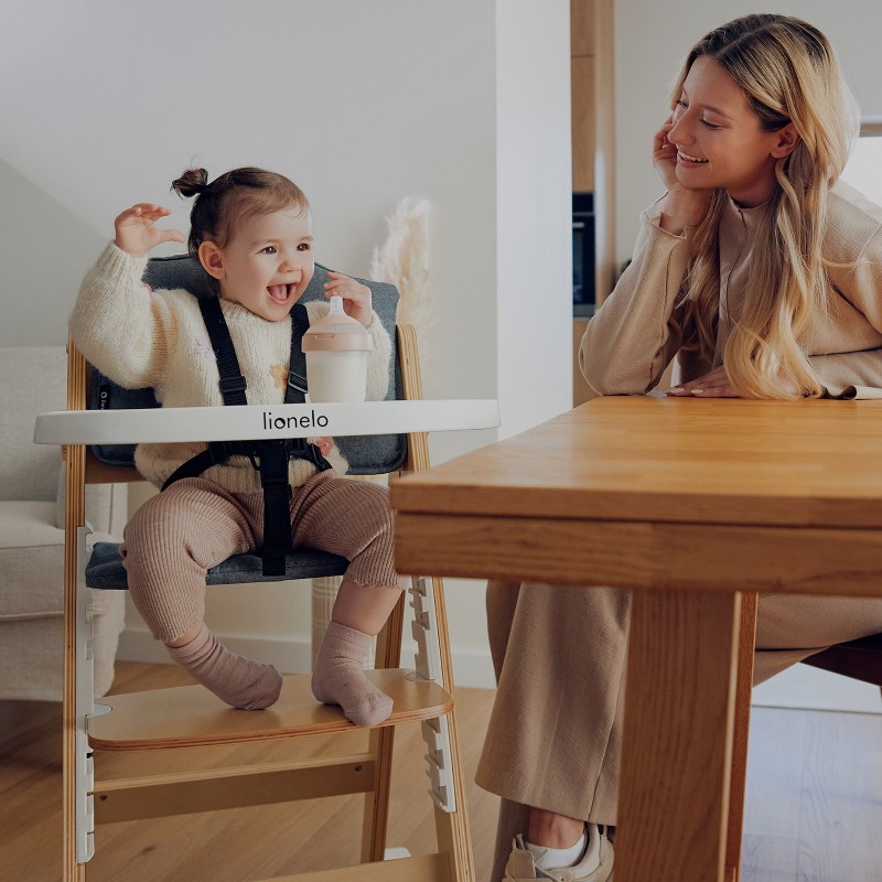Lionelo Floris Natural White — Chaise haute 3en1