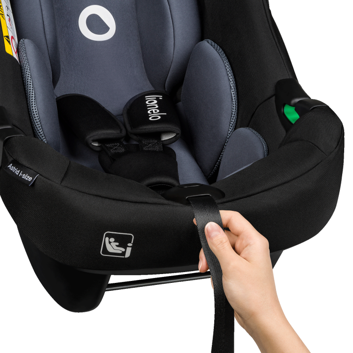 lionelo Astrid i Size Set Black Grey Siege auto avec base ISOFIX