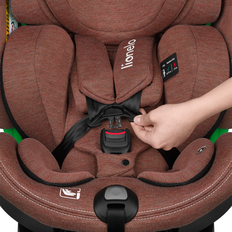 lionelo ​​Harmony i-Size Red Brick Bamboo — Siège-auto bébé