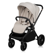 Lionelo Mika Plus 3en1 Beige Sand — Poussette multifonctionnelle
