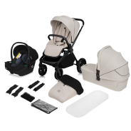 Lionelo Mika Plus 3en1 Beige Sand — Poussette multifonctionnelle