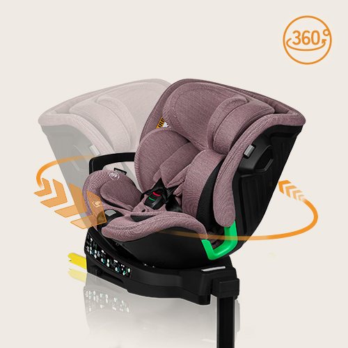 lionelo Harmony i-Size Pink Mauve Bamboo — Siège-auto bébé