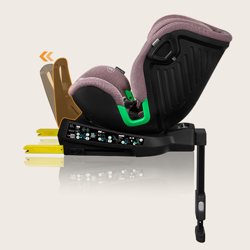 lionelo Harmony i-Size Pink Mauve Bamboo — Siège-auto bébé