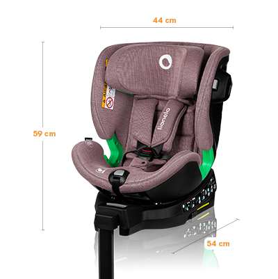 lionelo Harmony i-Size Pink Mauve Bamboo — Siège-auto bébé