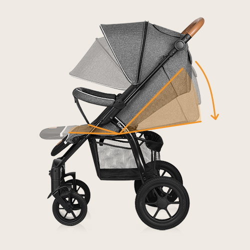 Lionelo Lilac Beige Sand – leżaczek-bujaczek