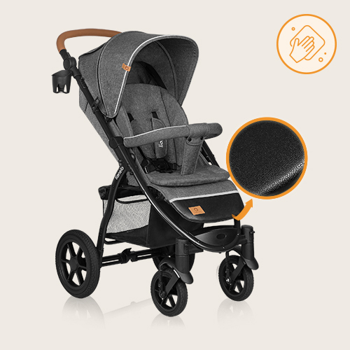 Lionelo Lilac Beige Sand – leżaczek-bujaczek