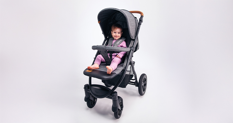 Lionelo Lilac Beige Sand – leżaczek-bujaczek