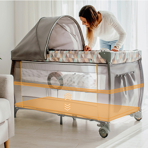 Lionelo Bella Set Grey Concrete 2 w 1 - Bujaczek z gondolą 2 w 1