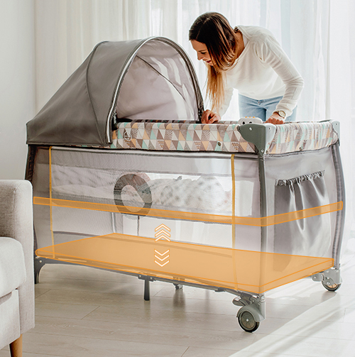 Lionelo Bella Set Grey Concrete 2 w 1 - Bujaczek z gondolą 2 w 1